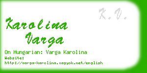 karolina varga business card